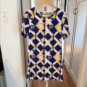 Toi et Moi Multicolor Geometric Vintage Dress